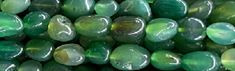 8x12mm Green Agate Pebble Beads 15.5" [v1113]