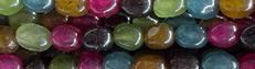 8x12mm Mix Jade dyed Pebble Beads 15.5" [v1118]