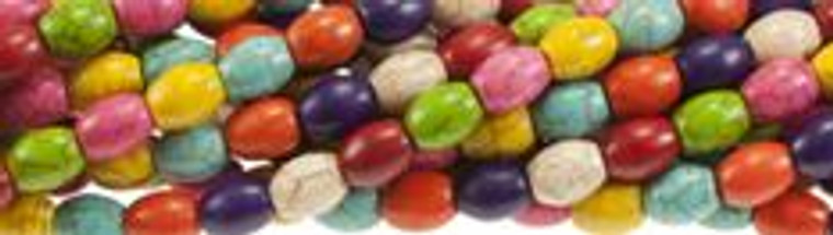 4x6mm Mix Magnesite Rice Beads t521x 15.5" [v1250]