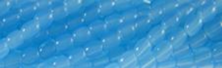 4x6mm Aqua Quartz synthetic Rice Beads u72a70 15.5" [v1279]