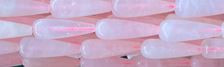 10x30mm Rose Quartz Tear Beads 15.5" [v1326]