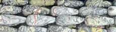 10x30mm Leopard Skin Tear Beads 15.5" [v1332]