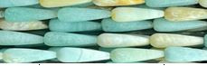 10x30mm Amazonite Tear Beads 15.5" [v1338]