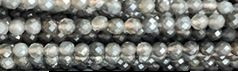 8mm Smoky Quartz Faceted Round Beads 15.5" [v1411]
