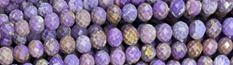 8mm Purple Jade dyed Faceted Round Beads 15.5" [v1419]