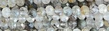 8mm Black Fire Agate Faceted Round Beads 15.5" [v1430]