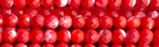 8mm Coral Jade dyed Faceted Round Beads 15.5" [v1440]