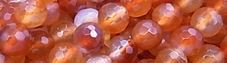 8mm Carnelian Faceted Round Beads 15.5" [v1454]