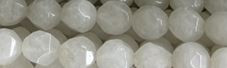 8mm White Jade Faceted Hexagon Beads 15.5" [v1506]