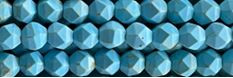8mm Turquoise Faceted Hexagon Beads 15.5" [v1551]