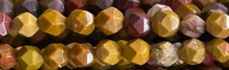 8mm Mookaite Faceted Hexagon Beads 15.5" [v1570]