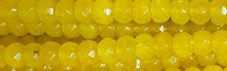 8mm Yellow Chalcedony Faceted Rondelle Beads 15.5" [v1610]