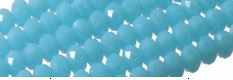 8mm Aqua Quartz synthetic Faceted Rondelle Beads 15.5" [v1640]