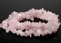 8-12mm Rose Quartz Chips c3b1 36" [v1803]