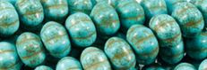 12x7mm Blue TurquoisePumpkin Beads t513b 15.5" [v2076]