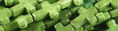12x16mm Green Magnesite Cross Beads t355g 15.5" [v2098i]