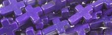 12x16mm Purple Magnesite Cross Beads t355p 15.5" [v2098n]