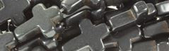 12x16mm Black Magnesite Cross Beads t355k 15.5" [v2098q]