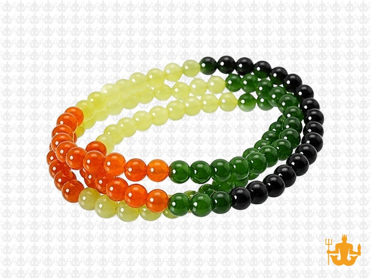 4mm  Multi-Colors Jade & Agate Beads 15.5" [4x52]