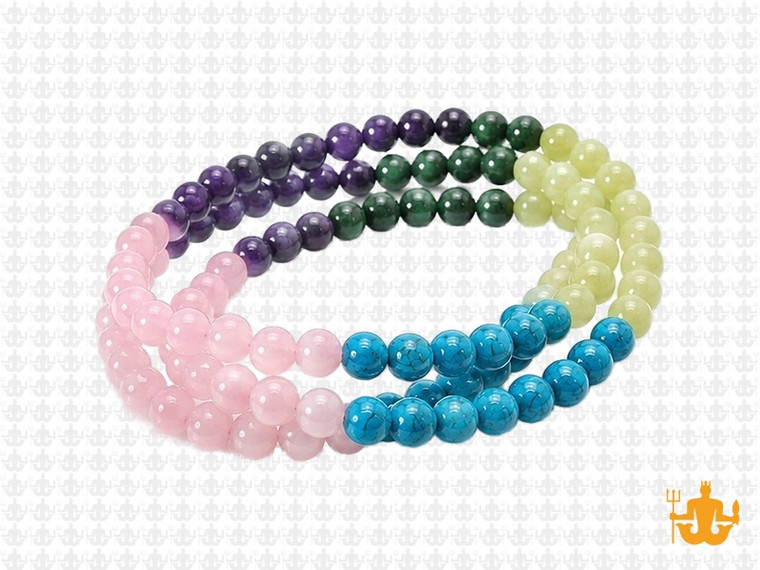 4mm  Multi-Colors Jade & Agate Beads 15.5" [4x59]