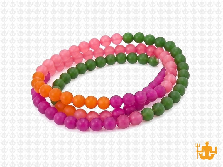 4mm  Multi-Colors Jade & Agate Beads 15.5" [4x64]