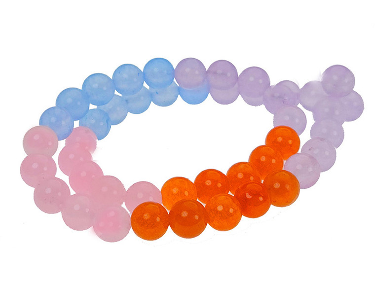 4mm  Multi-Colors Jade & Agate Beads 15.5" [4x68]