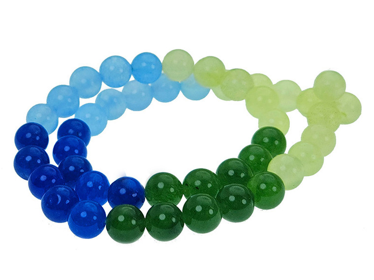 6mm  Multi-Colors Jade & Agate Beads 15.5" [6x56]