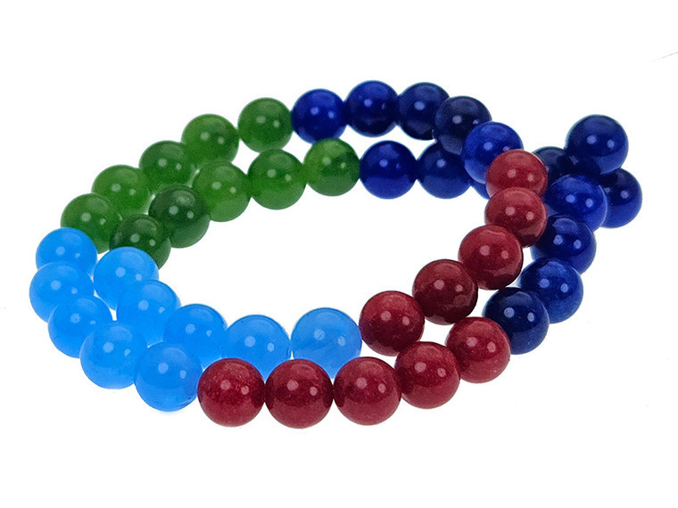 6mm  Multi-Colors Jade & Agate Beads 15.5" [6x67]