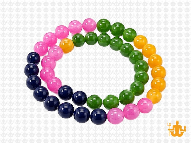 8mm  Multi-Colors Jade & Agate Beads 15.5" [8x51]