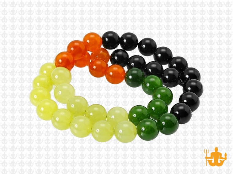 8mm  Multi-Colors Jade & Agate Beads 15.5" [8x52]