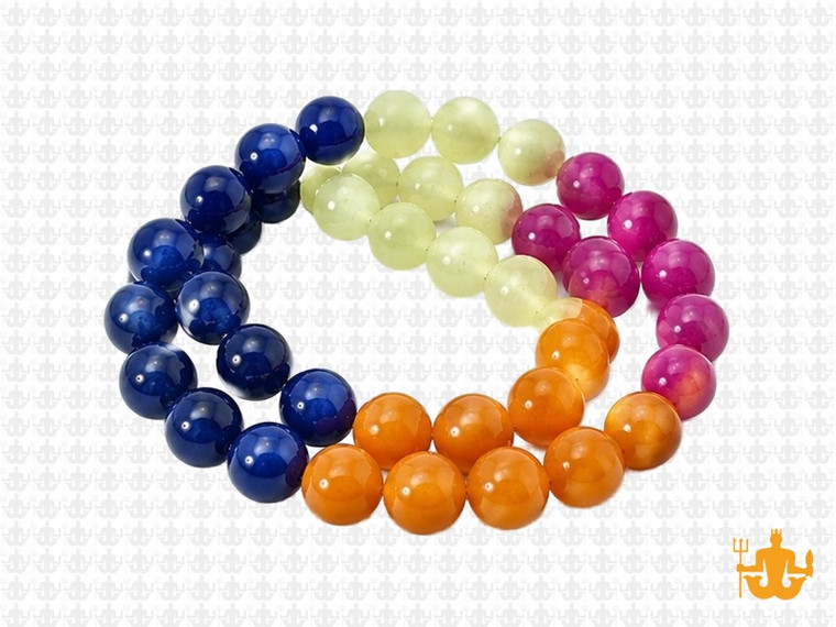 8mm  Multi-Colors Jade & Agate Beads 15.5" [8x61]