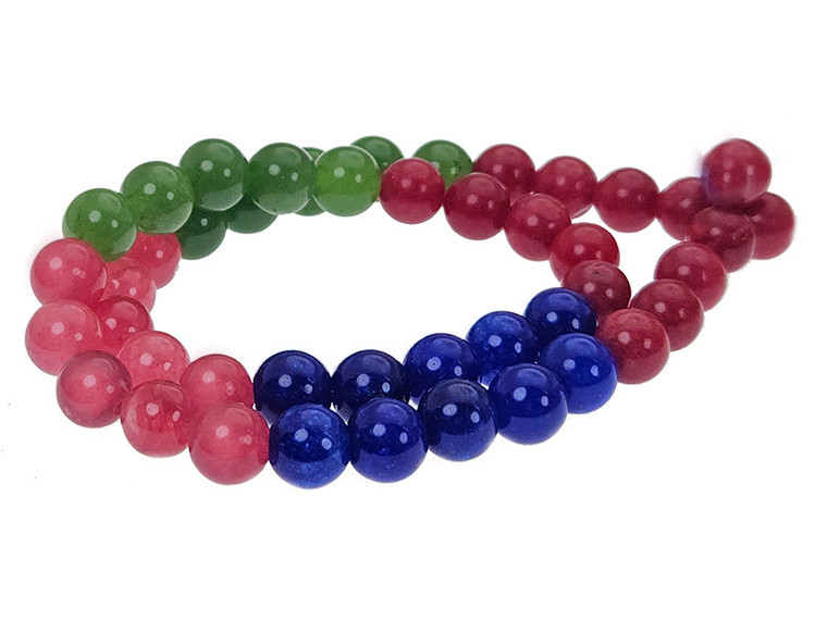 8mm  Multi-Colors Jade & Agate Beads 15.5" [8x72]