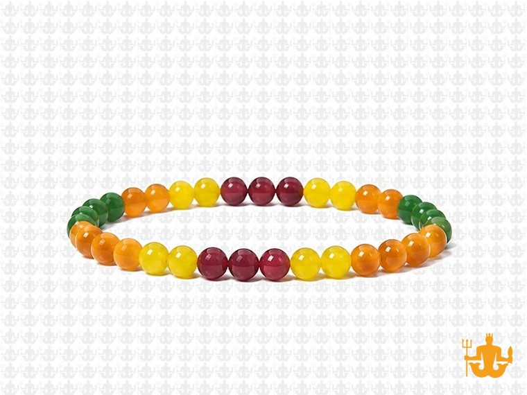 4mm Carnelian  & Jade Bracelet 7.5" [b1x69]