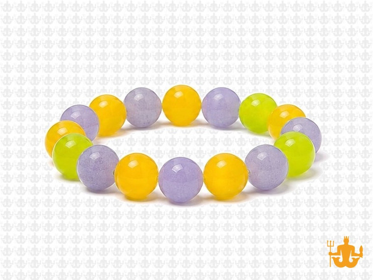 10mm Carnelian  & Jade Bracelet 7.5" [b4x64]