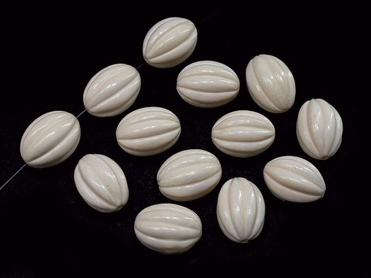 10x14mm Natural Buffalo Bone Twisted beads 10pcs. A Grade [zb225]
