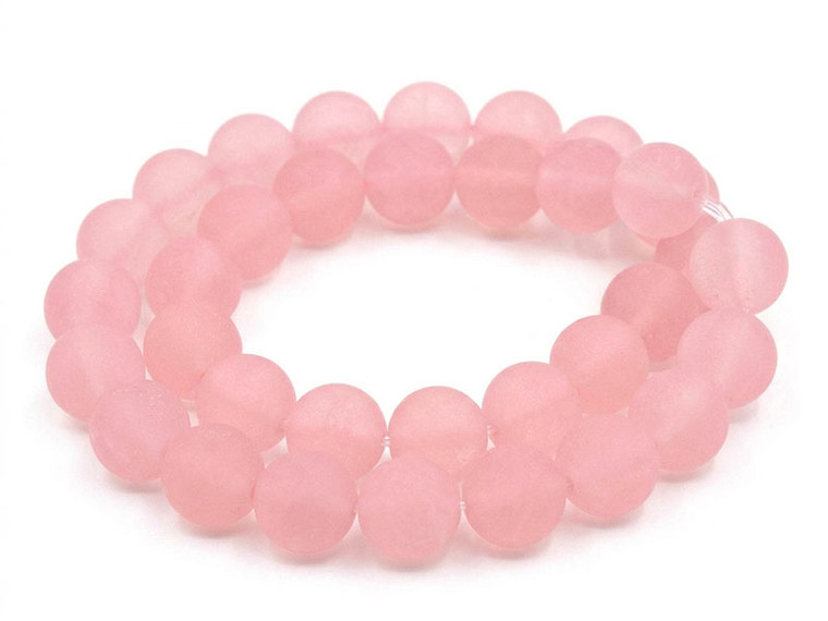 10mm Natural Color Matte Rose Quartz Round Beads 15.5" [10b1am]