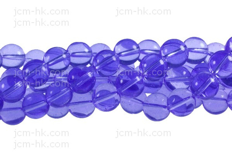 12mm Blue Quartz Round Beads 15.5" synthetic [12a36a]