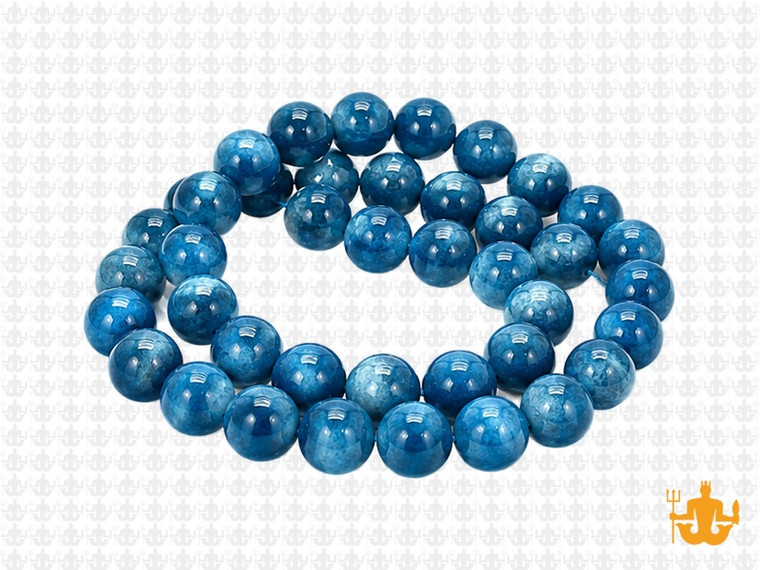 8mm Blue Apatite Round Beads 15.5", Natural [8m8]