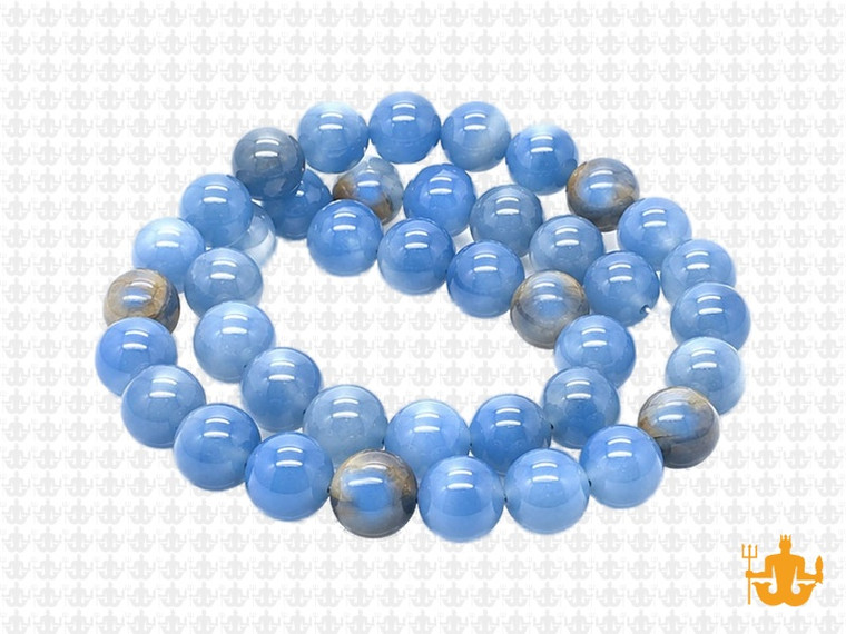 8mm Blue Calcite Round Beads 15.5", Natural [8m6]