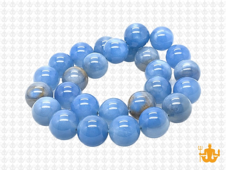 10mm Blue Calcite Round Beads 15.5", Natural [10m6]