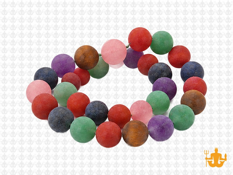 10mm Matte 7 Chakra Round Beads 15.5", Natural [10m53m]