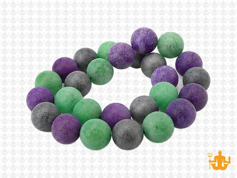 10mm Matte Amethyst, Aventurine, Hematite Round Beads 15.5", Natural [10x93m]