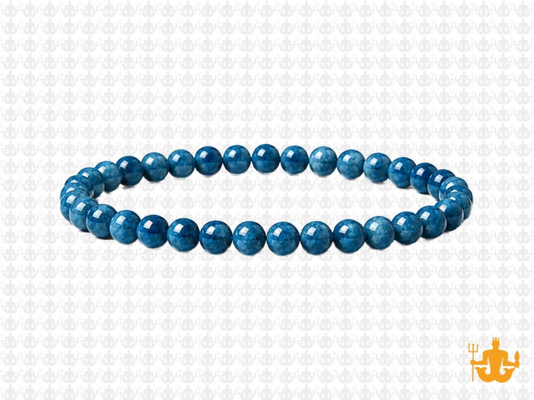 4mm Blue Apatite Bracelet 7.5", Natural [b1m8]