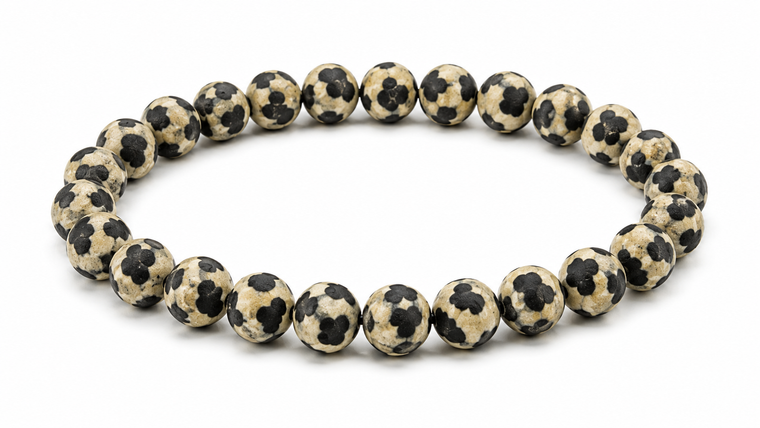 10mm Tibetan Dzi  Agate Bracelet 7.5" natural  [b4m70]