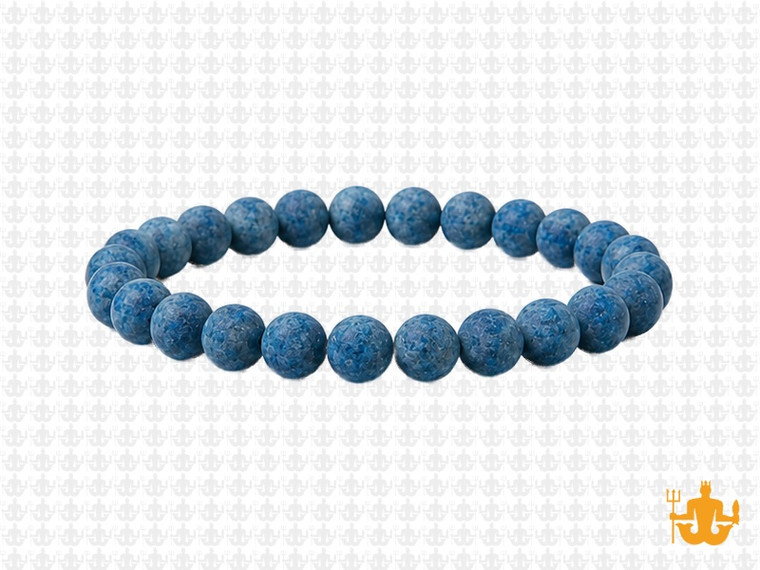 6mm Matte Blue Apatite Bracelet 7.5", Natural [b2m8m]