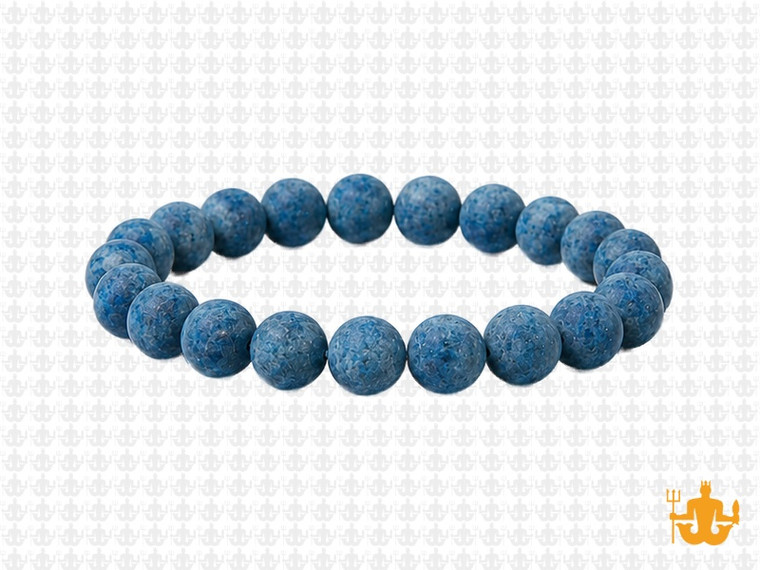 8mm Matte Blue Apatite Bracelet 7.5", Natural [b3m8m]