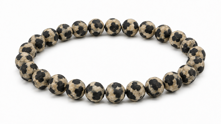 8mm Matte Tibetan Dzi Agate Bracelet 7.5" natural [b3m70m]