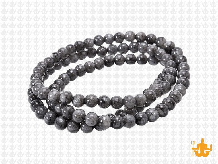 4mm Black Labradorite Round Beads 15.5" natural [4d40]