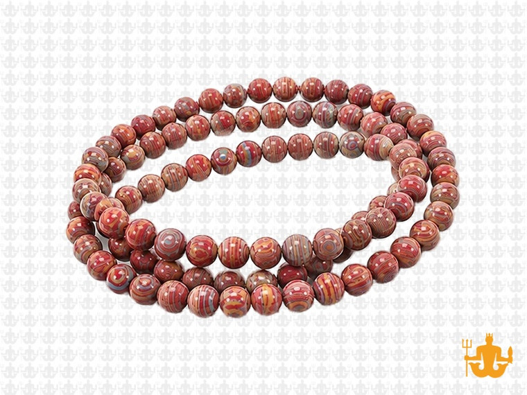 4mm Matte Rainbow Lace Malachite round Beads 15.5" synthetic [4r49xm]