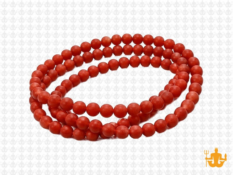 4mm Matte Red Agate Round Beads 15.5" heated [4f10m]